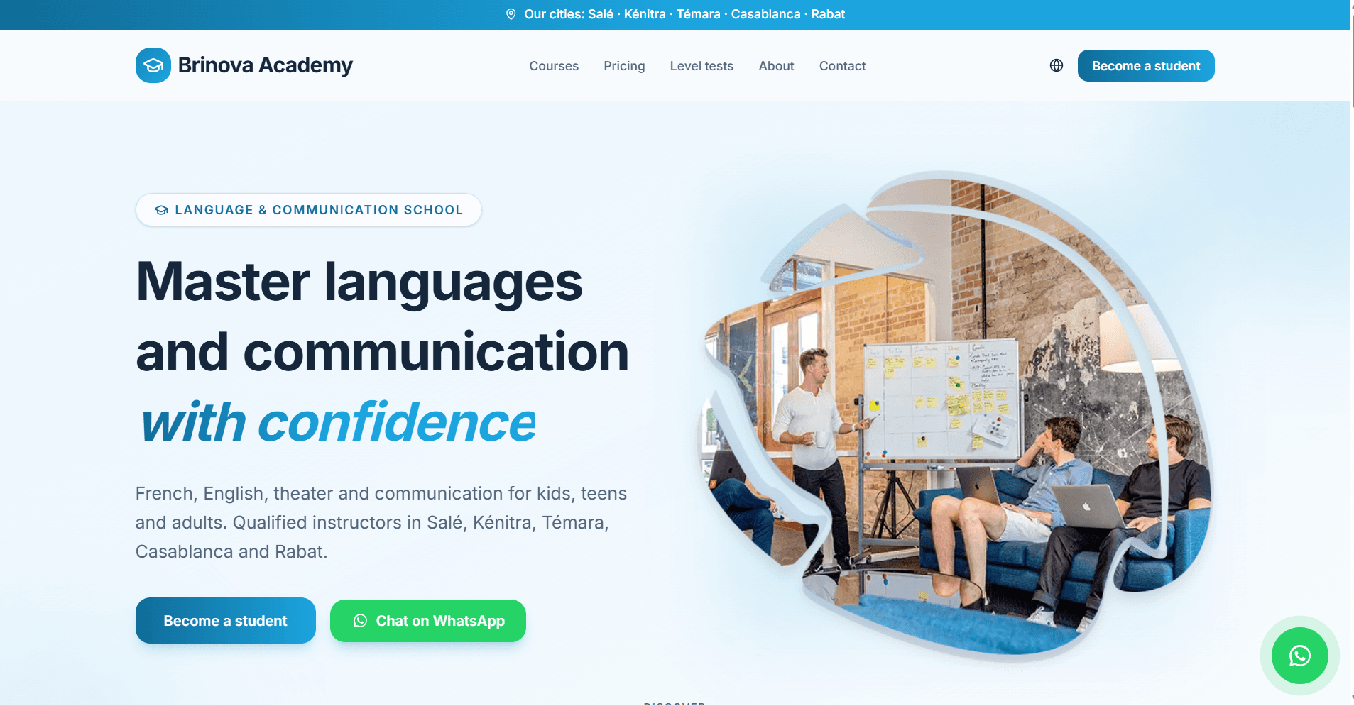 Screenshot of Brinova Academy